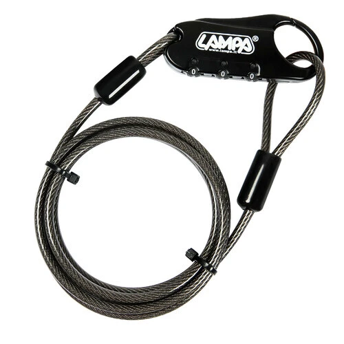 Lampa 90596 Portex, lucchetto antifurto con cavo di sicurezza - 150 cm