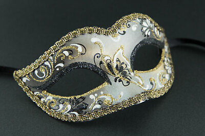 Mask from Venice Colombine Black Golden for Child Or Small Face 354 V18 3