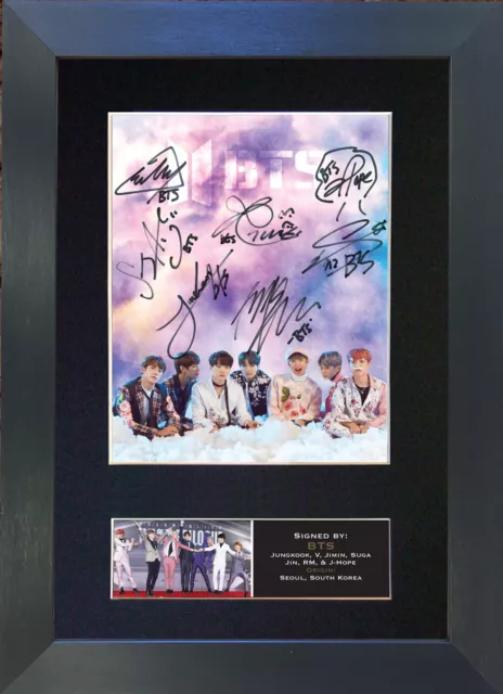 BTS No2 Signed Mounted Reproduction Autograph Photo Prints A4 760