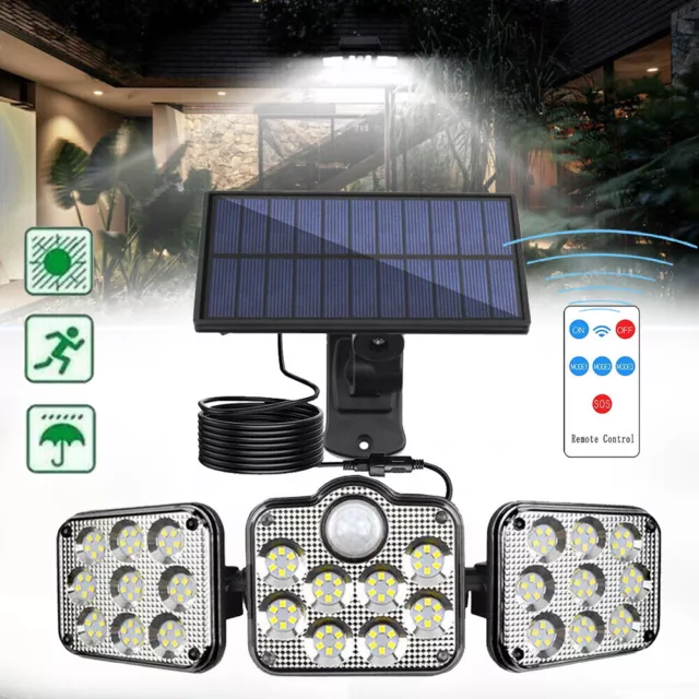 LED Solar Power Split Wall Light PIR Motion Sensor Security Outdoor Garden Lamp