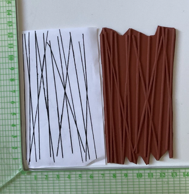 Random Lines. Unmounted Rubber stamp for card making. new