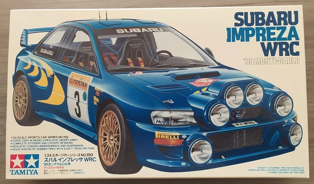 Maquette Subaru Impreza WRC '98 Monte Carlo 1:24 Tamiya - Voiture Rallye à Monter - Modélisme
