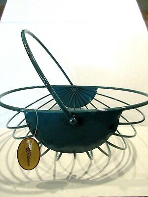 French Country Wire Basket ~ Flower / Egg Gathering ~ Swivel Handle ~ NEW