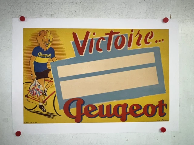 Affiche Ancienne PILOT 1910 – Vélo Cycle Voiron Isère, Litho Entoilée 20x60cm