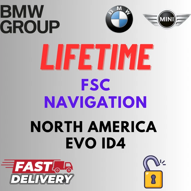 BMW ROAD MAP North America Evo 2023 Lifetime Fsc Code + Road Map Nbt Evo Id4 EUR 28,33