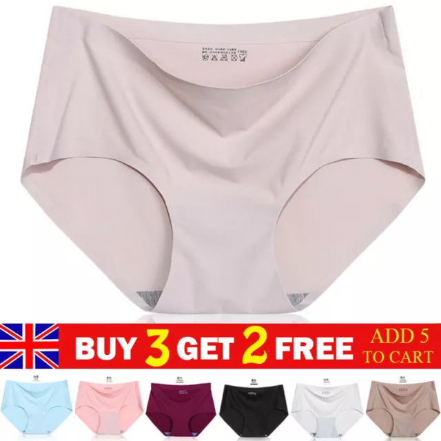 Sexy Women Lace Lingerie Briefs Lady Seamless Panties Solid Ice Silk  Underwear 