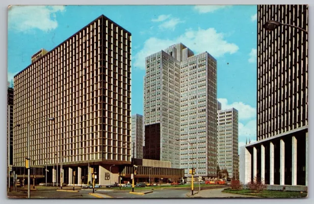Gateway Center Pittsburgh Pennsylvania Pa Hilton Hotel Wobnote Pm Postcard