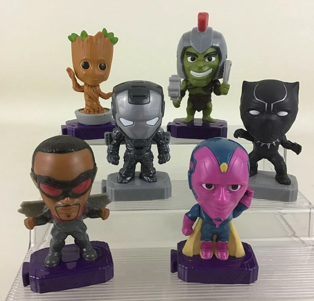 Marvel Avengers Studios Heroes McDonalds Toys 6pc Lot Falcon Potted Groot Hulk
