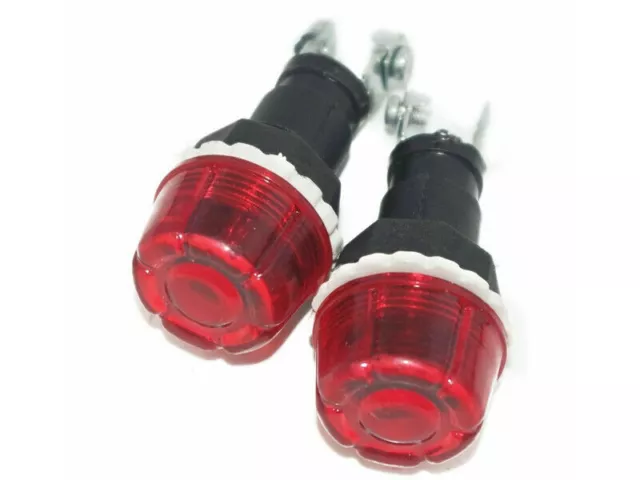 Pair Red Dash Board Warning Light + 12v Bulb For Jeeps & Massey Ford Tractor