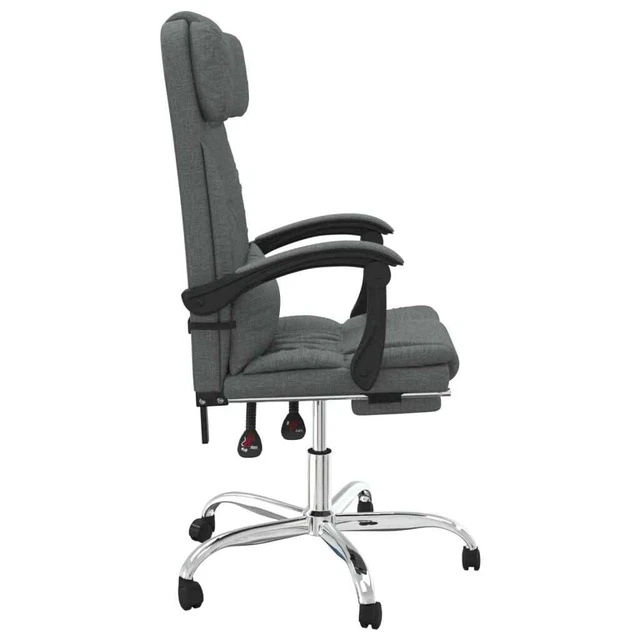 Fauteuil de massage inclinable de bureau Gris foncé Tissu 4