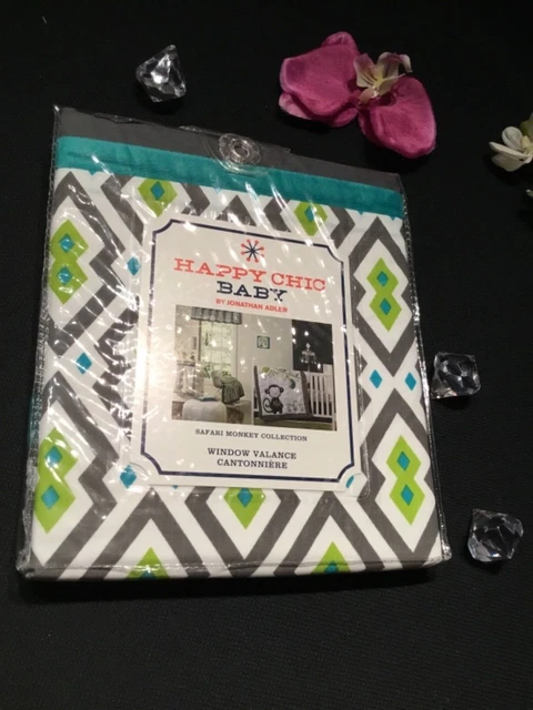 JONATHAN ADLER Window Valance Happy Chic Baby Safari Monkey Collection  JA A16