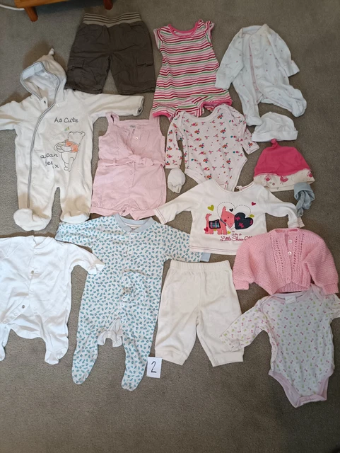 Baby Girl Clothes 0-3 Months ❤️Bundle💕 16 Items Baby Grow Romper Coats Tops💕2