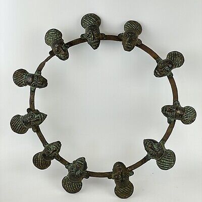 Cameroon Bamileke Bamun Bronze & Iron Necklace African Tribal Art 45cm