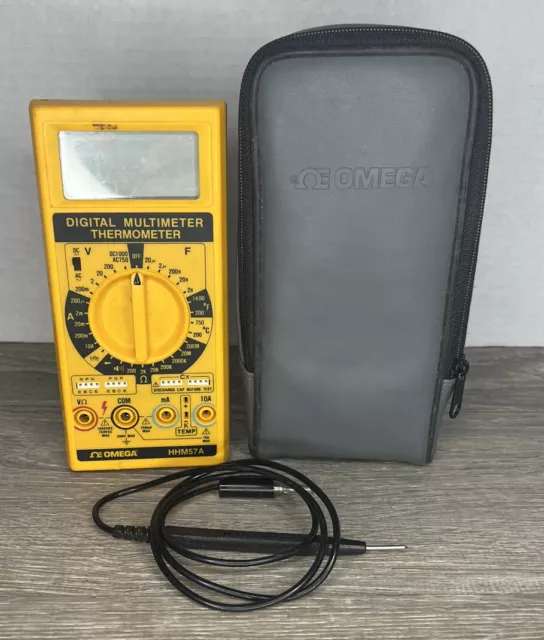 Omega HHM57A Digital Multimeter Thermometer With Case