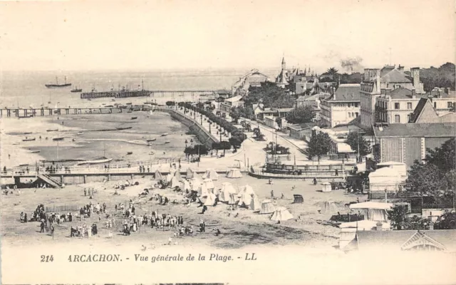 CPA ARCACHON Vue Générale de la Plage (141612)