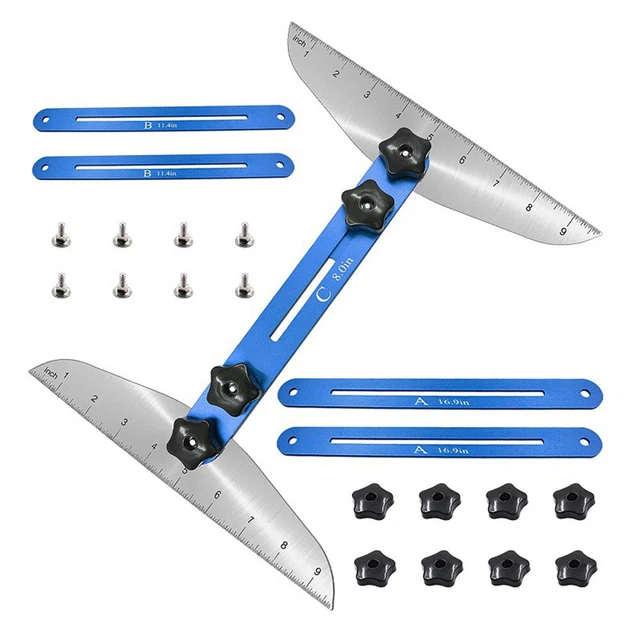 Stair Tread Template Scribe Tool Gauge Board Adjustable Cutting Measuring