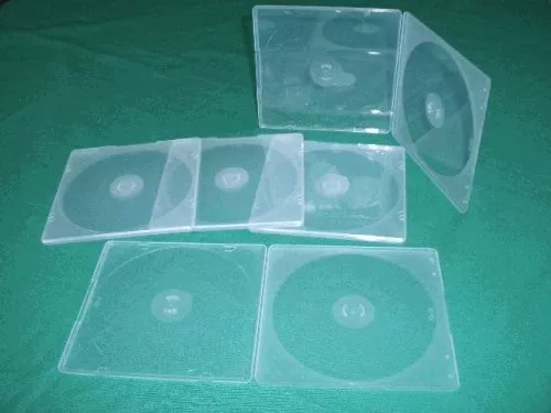200  5mm ULTRA SLIM CLEAR DOUBLE CD POLY CASE JS111