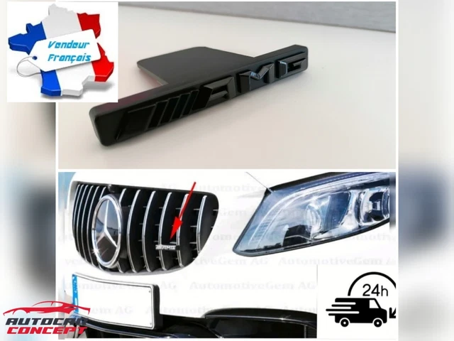 Emblème Coyote Pour Grille De Voiture – Logo Noir Et Rouge En Métal – Dimensions 99 X 55 Mm – Fixation Par Vis