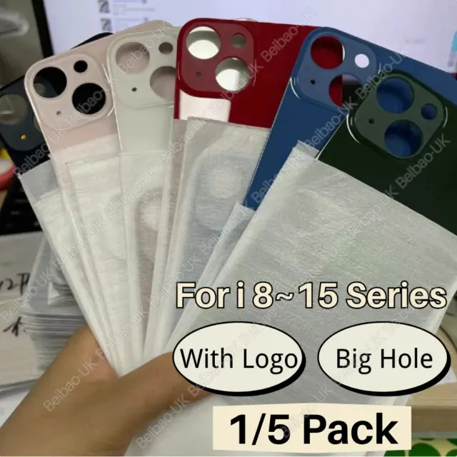 Back Glass replacement Big Hole Lot For iPhone 11 12 13 14 15 Pro Max Rear Cover