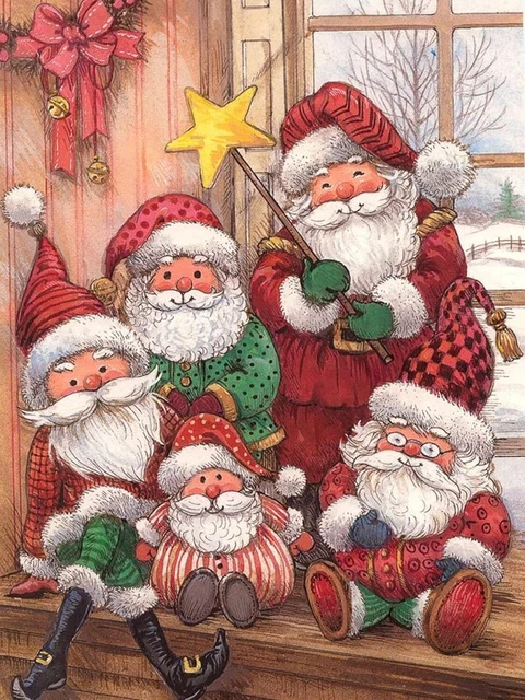 Goofong 5D DIY diamond painting Weihnachten Bilder kits set, Full Runde Diamant