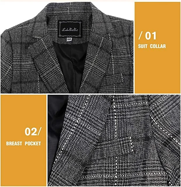 LOLANTA 2 Piece Boys Suits Set, Kids Suit Jacket & Trousers age 4-5 TR05 4