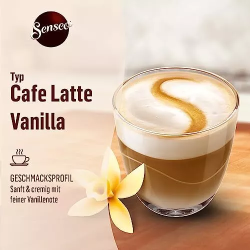 Senseo Pads Café Latte Vanilla, 40 Kaffeepads, 5er Pack, 5 x 8 Getränke, 460 g 2