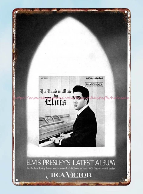 home decor restaurant pub rock roll  His Hand in Mine 1961 metal tin sign