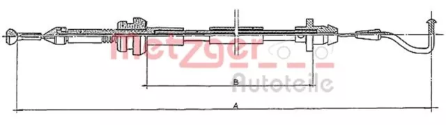 Gaszug METZGER 11.087 für SEAT VW GOLF 1M2 B4 3A2 3A5 B3 1G1 PASSAT 19E 35I 2 1