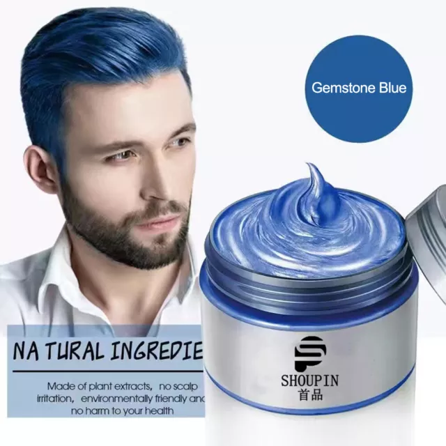 Unisex Temporary Hair Color Wax DIY Mud Dye Cream Hair Modeling Party 8 Colors