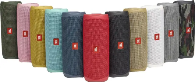 JBL Flip 5 Portable Waterproof Bluetooth PartyBoost Speaker Red, Black & Colours