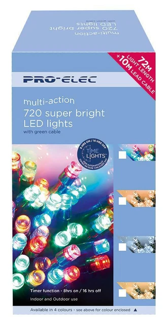 720 LED Multifunción Dorado Interior y Exterior Supabrights Navidad Luces