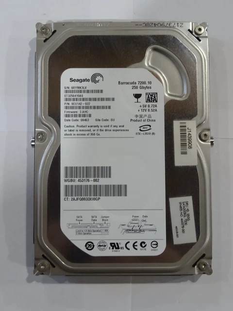 Disque Dur Interne Seagate Barracuda 40 Go – 7200.7 ST340014AS – SATA – 3.5 Pouces – Occasion