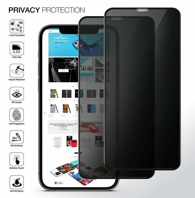 Film d'écran Verre Trempé iPhone 11 Pro⭐11/XR⭐XS⭐Max⭐Anti Espion⭐Privé[2 pièces]