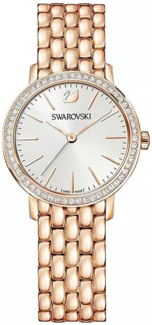 Swarovski 5261490 Graceful Mini Rose Gold Tone Silver Dial Womens Swiss Watch