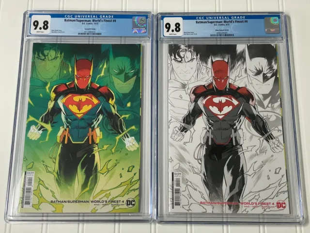 Lot of 2 Batman Superman World's Finest 4 CGC 9.8 1st & 2nd Print Fusion Variant