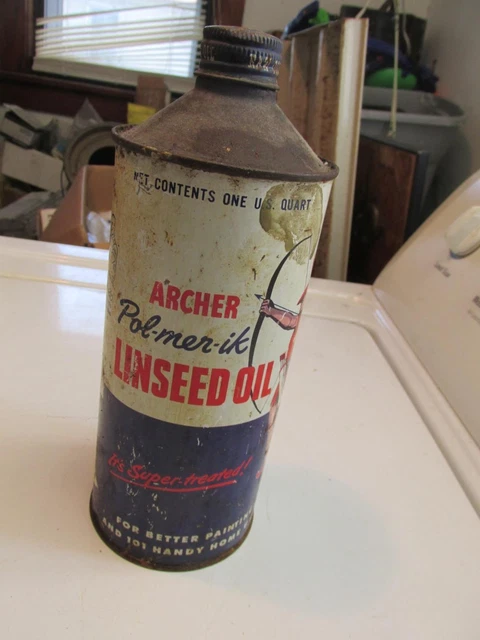 Full Archer Pol met ik Linseed Oil Can Weighs Over 2 Pounds