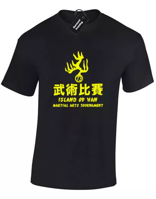 Shirt Da Uomo Island Of Han Arti Marziali Karate Retro Training Top