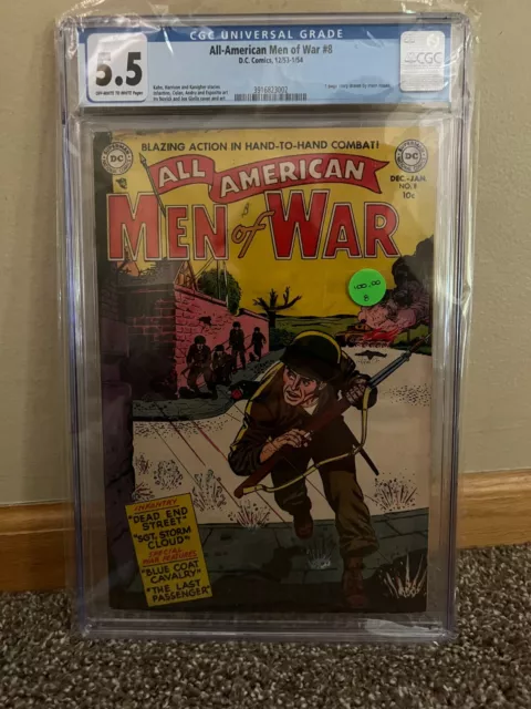 All American Men of War #8 (1953-54) DC Comics CGC 5.5 Fine Minus