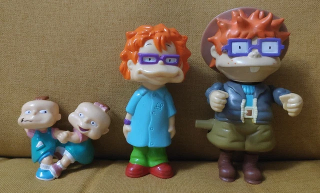 RUGRATS TOYS/FIGURE BUNDLE, Chuckie Wind Up, Chuckie Bubble Blower ...