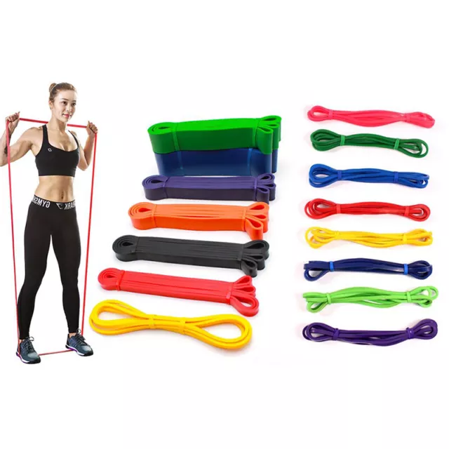 Heavy Duty Exercise Resistance Loop Set Bands Set Fitness Home Yoga Gym Pull;c;