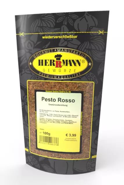 2 Beutel "Pesto Rosso" von Herrmann Gewürze - je 100g Gewürzzubereitung