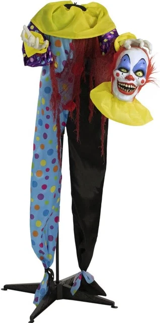 NEW Life-Size Scary Animatronic Talking Clown with Touch Activated Lights