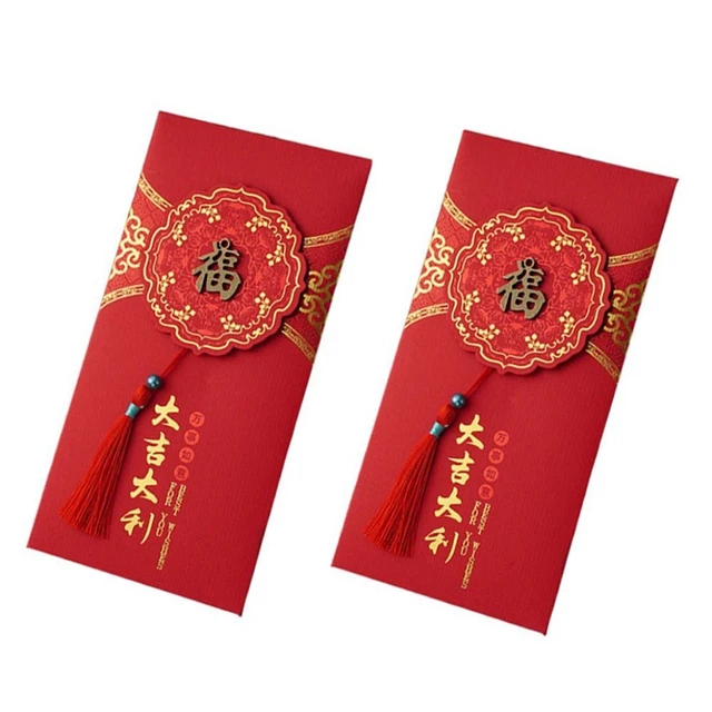 2pcs Chinese Style Dragon Year Red Envelope Lucky Money Pocket  Spring Festival