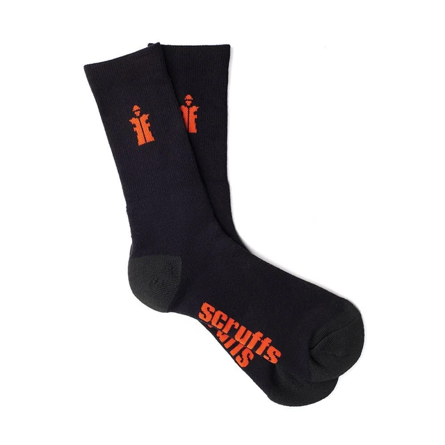Scruffs - Calze da lavoro nere 3pk - taglia 10 - 13/44 - 48