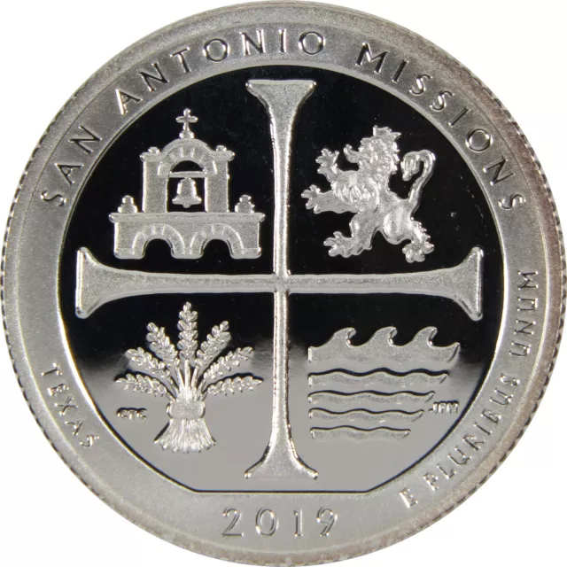 2019 S San Antonio Missions National Park Quarter Silver Proof Coin