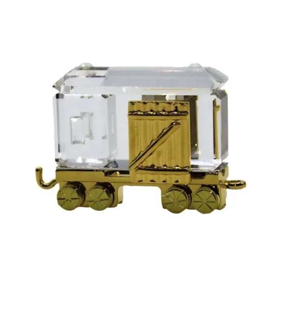 Swarovski Crystal Memories Gold Train Freight Car Figurine