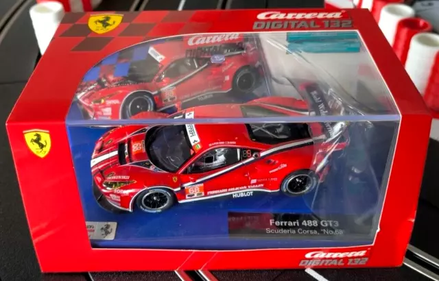 Carrera Digital 132 30809 Ferrari 488 GT3 Scuderia Corsa No. 68 NEU in OVP