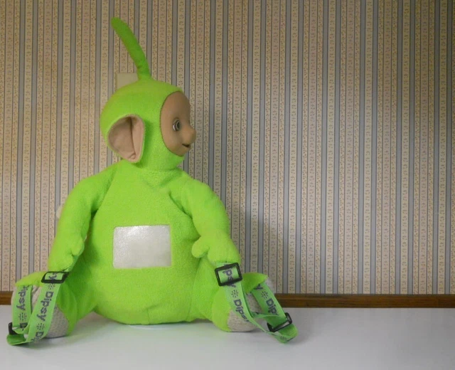 TELETUBBIES PLUSH 1998 Backpack Rucksack Green Dipsy Teletubby Nice