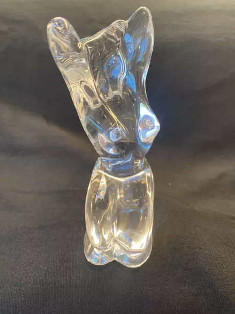Vintage TOWLE Art Glass Nude Woman Full Lead Figurine Silhouette Paperweight VTG