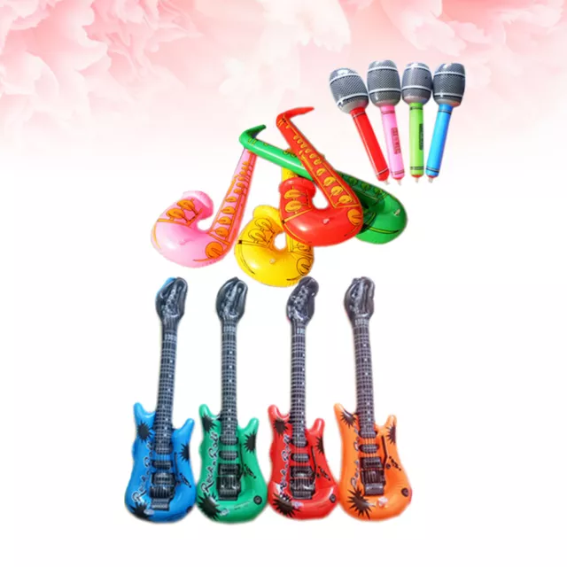 12 Pcs Musikinstrumente Für Kinder Aufblasbares Musikspielzeug Gitarre